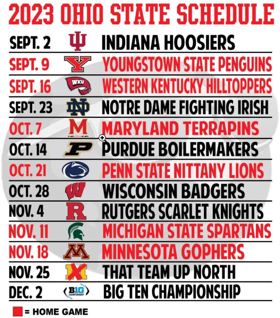Ohio State Football
Schedule